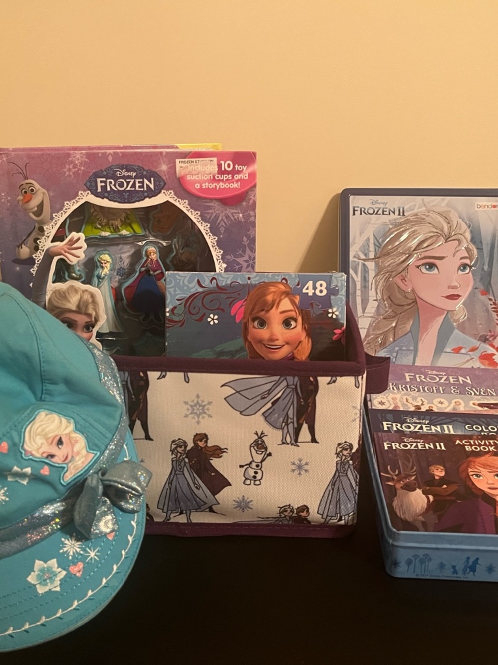 Disney Frozen Storage Bin and Accessories - Teal, Purple, White